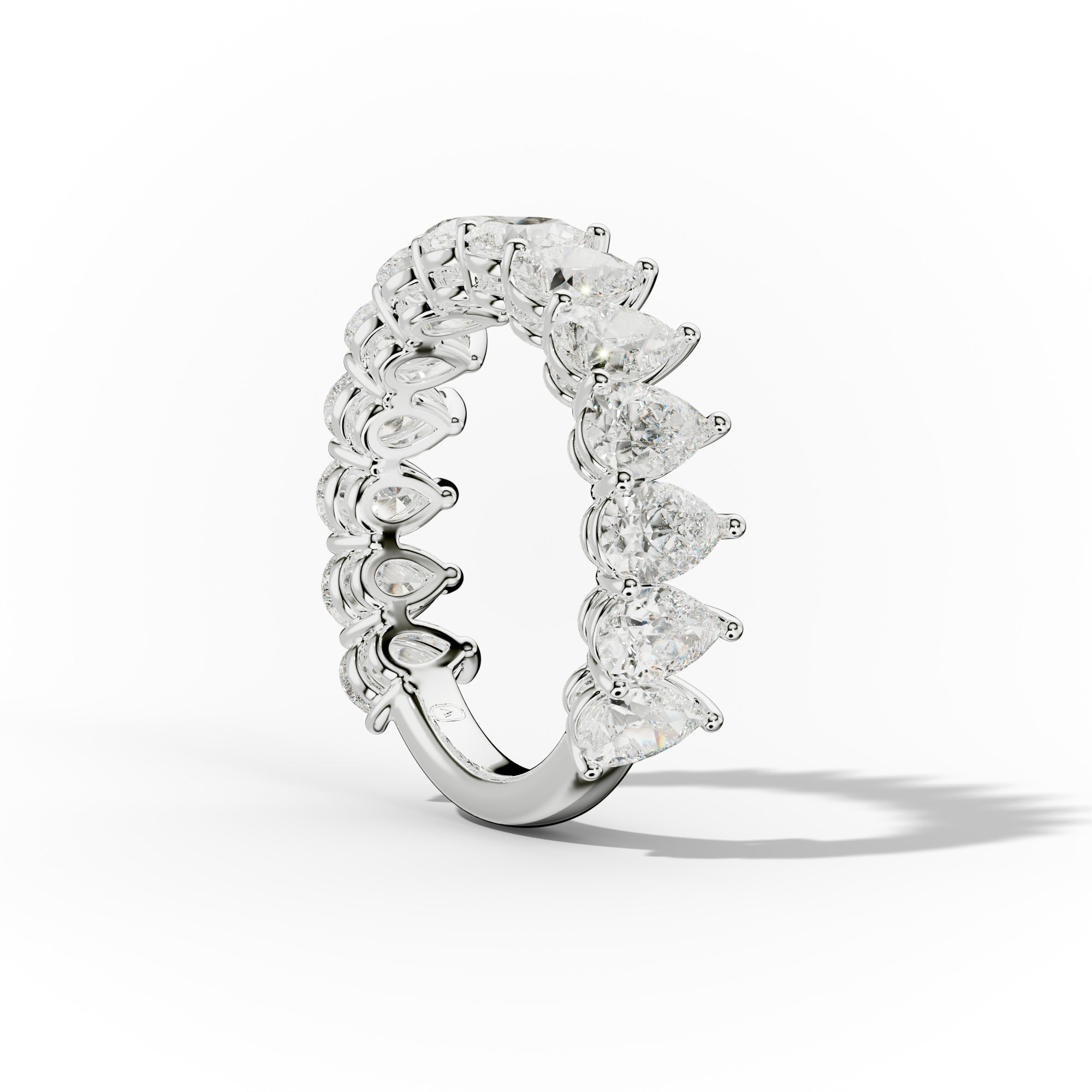 3.0 Carat Pear Shape Diamond Anniversary Band